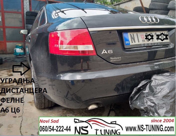 audi a6 c6 4f ugradnja distancera felne 5x112 20mm produzeni srafovi novi sad tuning